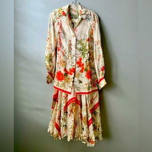La Vetta of Beverly Hills Skirt and Button Down Ensemble